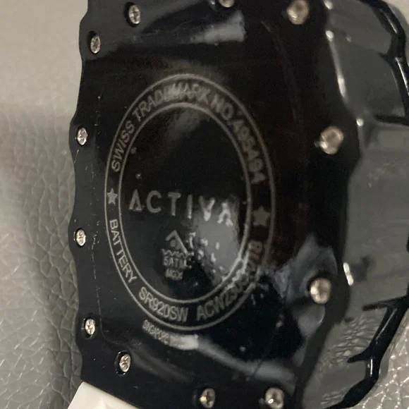 Activa Watch w/ Skeleton Dial 44.3mm, White strap black face (ACW2305-018) - Picture 6 of 7